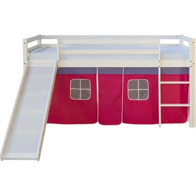 Homestyle4u Hochbett Pink - Abgerundete Kanten - Verstellbare Leiter - Kindersicher Homestyle4u Hochbett Pink - Abgerundete Kanten - Verstellbare Leiter - Kindersicher