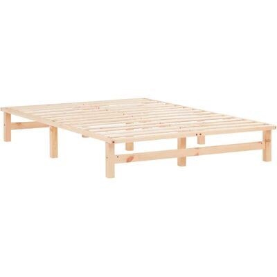 Homestyle4u Holz-Doppelbett - Natur - 140x200 cm Homestyle4u Holz-Doppelbett - Natur - 140x200 cm