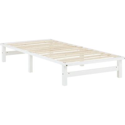 Homestyle4u Weißes Holzbett 90x200cm - Platzsparend, Stabil & Einfach zu Montieren - Bett Homestyle4u Weißes Holzbett 90x200cm - Platzsparend, Stabil & Einfach zu Montieren - Bett