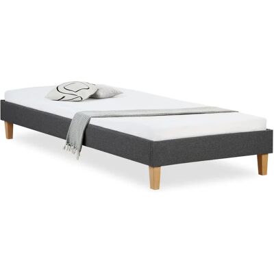 Homestyle4u - Futonbett 160x200 Grau Texturiert Homestyle4u - Futonbett 160x200 Grau Texturiert