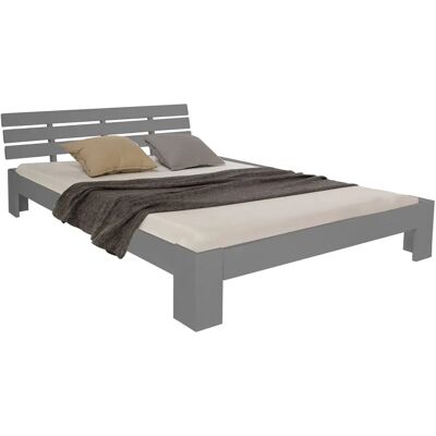 Lit double gris IKEA 140x200cm - Lit - Publicité Lit double gris IKEA 140x200cm - Lit - Publicité