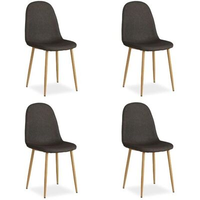 Chaise de salle à manger IKEA - Style Eames moderne - Revêtement en lin gris foncé - Ensemble de 4 - Publicité Chaise de salle à manger IKEA - Style Eames moderne - Revêtement en lin gris foncé - Ensemble de 4 - Publicité