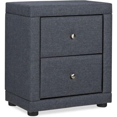 Homestyle4u Nachttisch - 2 Schubladen - Grau Homestyle4u Nachttisch - 2 Schubladen - Grau