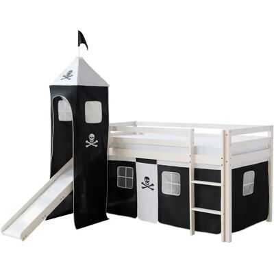 Homestyle4u - Pirat Mezzanine - 90x200 - Mezzanine Bett Homestyle4u - Pirat Mezzanine - 90x200 - Mezzanine Bett