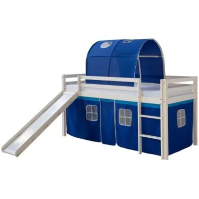 Homestyle4u - 90x200 Toboggan Tunnel Bleu - Etagenbettrahmen Homestyle4u - 90x200 Toboggan Tunnel Bleu - Etagenbettrahmen