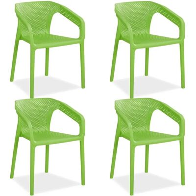 Homestyle4u - 6-Chaises - Weiß - Gartenstuhl-Set Homestyle4u - 6-Chaises - Weiß - Gartenstuhl-Set