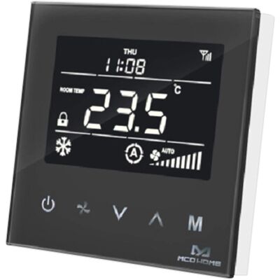 MCO Home MCOEMH8-FC4B - Thermostat Fan Coil - Édition Noire - Publicité MCO Home MCOEMH8-FC4B - Thermostat Fan Coil - Édition Noire - Publicité