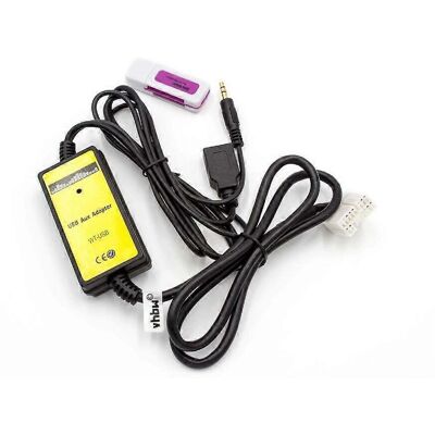 vhbw Cable Adaptador de Audio USB AUX para Honda - Radio de Coche - Negro vhbw Cable Adaptador de Audio USB AUX para Honda - Radio de Coche - Negro