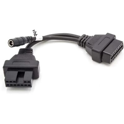 VHBW Hyundai Mitsubishi 12Pin-OBD1 à OBD2 Adaptateur - 19.8cm Noir VHBW Hyundai Mitsubishi 12Pin-OBD1 à OBD2 Adaptateur - 19.8cm Noir