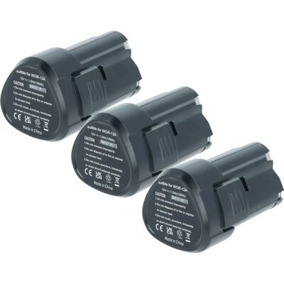 vhbw 3x Batteria per Worx WX382, WX521, WX673, WX677 - Batteria vhbw 3x Batteria per Worx WX382, WX521, WX673, WX677 - Batteria