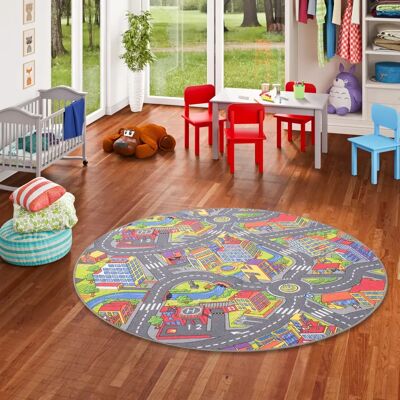 Snapstyle Tapis de Jeu Little Town 3D Rond - Publicité Snapstyle Tapis de Jeu Little Town 3D Rond - Publicité