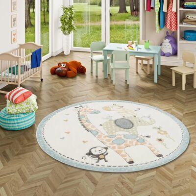 Pergamon - Safari Tiere - 160 x 160 cm - Rug Pergamon - Safari Tiere - 160 x 160 cm - Rug