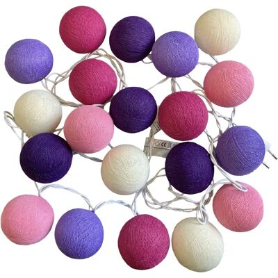 Hans Natur - Kugel-Lichterkette 20Kugeln - rosa-lila - Lichter Hans Natur - Kugel-Lichterkette 20Kugeln - rosa-lila - Lichter