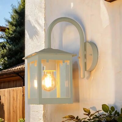 Licht-Erlebnisse Wandleuchte mit rustikalem Laternenstil - Außenwandlampe Licht-Erlebnisse Wandleuchte mit rustikalem Laternenstil - Außenwandlampe