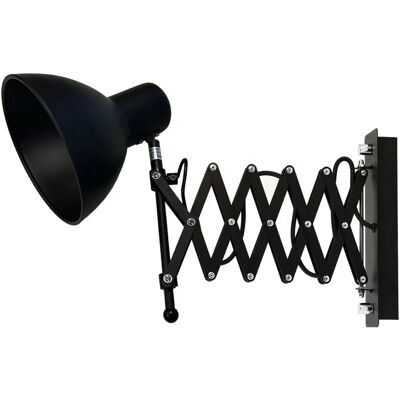 Licht-Erlebnisse Schwarze Retro Wandleuchte mit Verstellbarem Arm Licht-Erlebnisse Schwarze Retro Wandleuchte mit Verstellbarem Arm