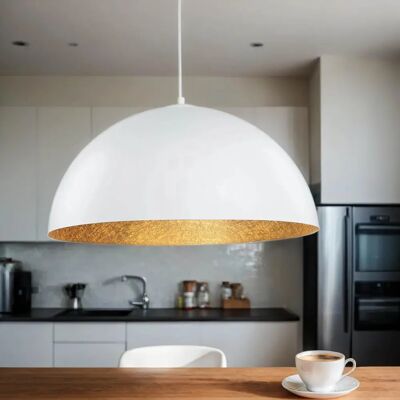 LICHT-ERLEBNISSE - Oro Bianco Ø50 - Rund - Esszimmer Küche - Pendelleuchte LICHT-ERLEBNISSE - Oro Bianco Ø50 - Rund - Esszimmer Küche - Pendelleuchte