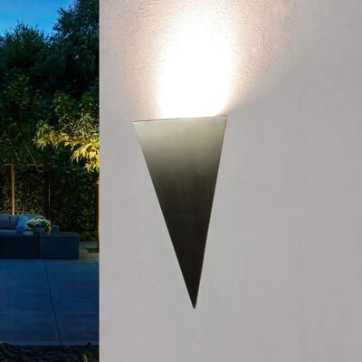 Licht-Erlebnisse Triangolo LED Wandleuchte - Edelstahl Licht-Erlebnisse Triangolo LED Wandleuchte - Edelstahl