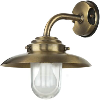 Lichterlebnisse Antike Messing Außenwandleuchte - Wandlampe für draußen Lichterlebnisse Antike Messing Außenwandleuchte - Wandlampe für draußen