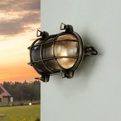 Licht-Erlebnisse Antikes Messing Außenwandleuchte - Wandleuchte Licht-Erlebnisse Antikes Messing Außenwandleuchte - Wandleuchte