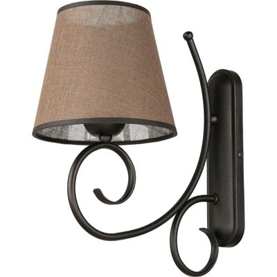 LICHT-ERLEBNISSE - Romantica - Braun - Stoffschirm - Wandleuchte LICHT-ERLEBNISSE - Romantica - Braun - Stoffschirm - Wandleuchte
