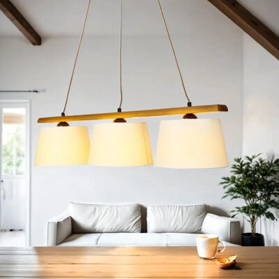 Licht-Erlebnisse Beverely Skandinavische Holzpendelleuchte für Esszimmer Licht-Erlebnisse Beverely Skandinavische Holzpendelleuchte für Esszimmer