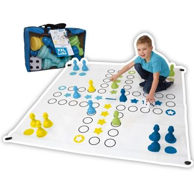Alldoro XXL Ludo Gra z figurkami, kostkami, kołkami i torbą Alldoro XXL Ludo Gra z figurkami, kostkami, kołkami i torbą