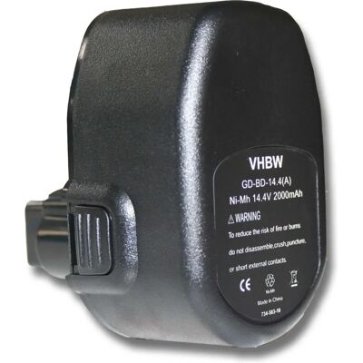 Batteria vhbw per Black & Decker - 2000mAh 14,4V NiMH Batteria vhbw per Black & Decker - 2000mAh 14,4V NiMH