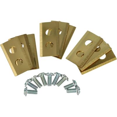 vhbw Kit 900 500 Lama per tosaerba - Oro, Acciaio vhbw Kit 900 500 Lama per tosaerba - Oro, Acciaio
