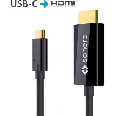SONERO - SON X-UCC010-020 - Schwarz - 2 m - USB-C zu HDMI SONERO - SON X-UCC010-020 - Schwarz - 2 m - USB-C zu HDMI