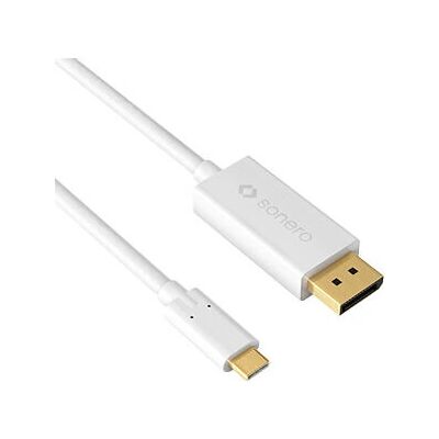Câble Sonero 2m DisplayPort USB-C Blanc - Vidéo & Audio - Publicité Câble Sonero 2m DisplayPort USB-C Blanc - Vidéo & Audio - Publicité