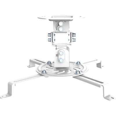 PureMounts Neigbare Deckenhalterung für Beamer, 320mm Lochabstand, Weiß PureMounts Neigbare Deckenhalterung für Beamer, 320mm Lochabstand, Weiß