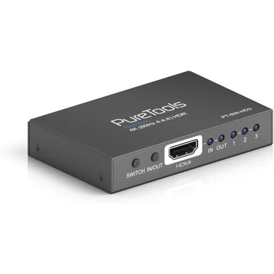 PureTools PT-SW-HD3 HDMI Umschalter - 4K HDR 3x1 PureTools PT-SW-HD3 HDMI Umschalter - 4K HDR 3x1