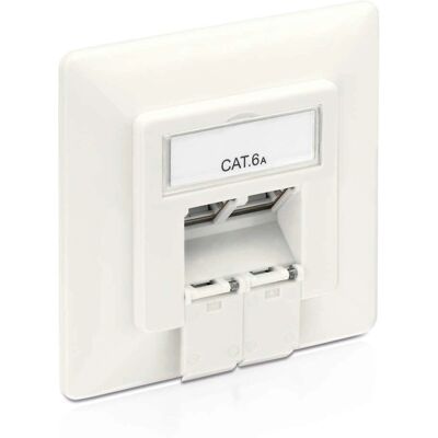 PureLink MCA200 Falra Szerelhető Fedlap - Ethernet CAT 6a, 2x RJ45, Fehér - Kábel Szerelék PureLink MCA200 Falra Szerelhető Fedlap - Ethernet CAT 6a, 2x RJ45, Fehér - Kábel Szerelék