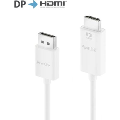 PureLink IS2000-010 1m DisplayPort-zu-HDMI Kabel Weiß PureLink IS2000-010 1m DisplayPort-zu-HDMI Kabel Weiß