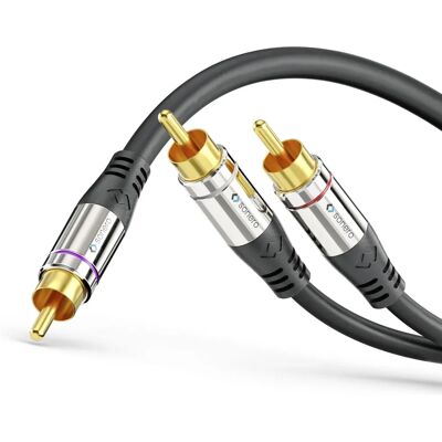 Sonero Son AC900-010 Audio Kabel - 1m RCA Zwart Sonero Son AC900-010 Audio Kabel - 1m RCA Zwart