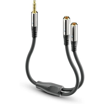 Câble audio Sonero S-ACA001 - 0,2m - 3,5mm - Noir - Publicité Câble audio Sonero S-ACA001 - 0,2m - 3,5mm - Noir - Publicité