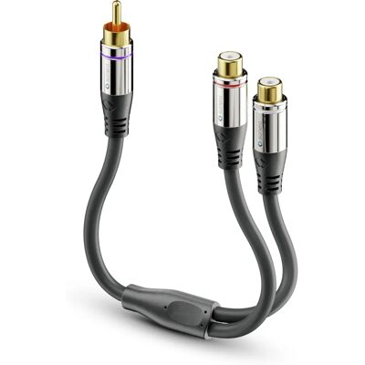 Sonero S-ACA010 Audiokabel - 0,2m, RCA, Schwarz - Audiokabel Sonero S-ACA010 Audiokabel - 0,2m, RCA, Schwarz - Audiokabel
