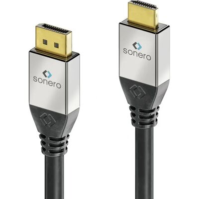 Sonero Videokabel-Adapter 1,5m DisplayPort HDMI Schwarz Sonero Videokabel-Adapter 1,5m DisplayPort HDMI Schwarz