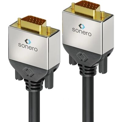 Sonero VGA-Kabel 2m Schwarz - VGA (D-Sub) Full HD Sonero VGA-Kabel 2m Schwarz - VGA (D-Sub) Full HD