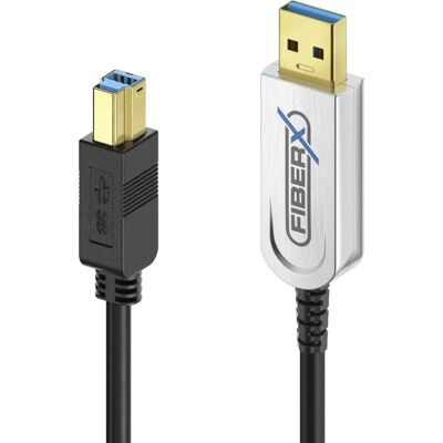 Cavo USB FiberX FX-I545-030 - USB 3.2 Gen 1, 30m, Nero Cavo USB FiberX FX-I545-030 - USB 3.2 Gen 1, 30m, Nero