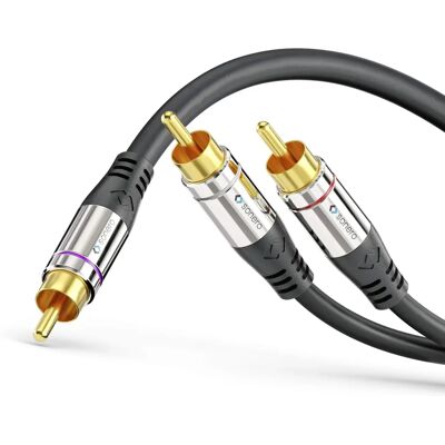 Sonero 7,5m RCA Ljudkabel - Subwoofer, Guldkontakter Sonero 7,5m RCA Ljudkabel - Subwoofer, Guldkontakter