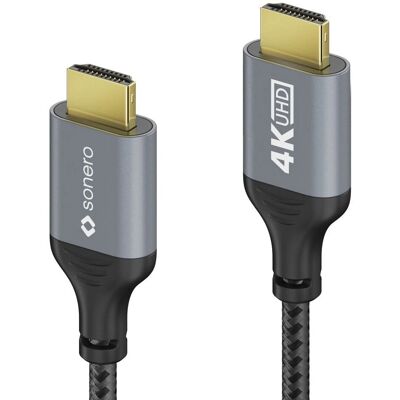 Câble HDMI Premium Sonero - 4K60Hz - 2 m - Publicité Câble HDMI Premium Sonero - 4K60Hz - 2 m - Publicité