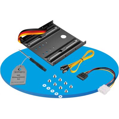 Sonero SSD Set de montaje - Soporta SSD 2,5" a 3,5" - Instalación sencilla Sonero SSD Set de montaje - Soporta SSD 2,5" a 3,5" - Instalación sencilla