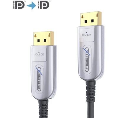 Câble DisplayPort Fibre Optique FiberX 80m - 8K 2.0 - Publicité Câble DisplayPort Fibre Optique FiberX 80m - 8K 2.0 - Publicité