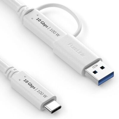 PureLink IS2512-010 USB-Kabel - Weiß - 0,5m - USB 3.2 Gen 2 PureLink IS2512-010 USB-Kabel - Weiß - 0,5m - USB 3.2 Gen 2