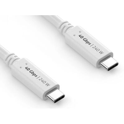 Cable USB-C PureLink 0,5m Blanco - Datos y Carga USB4 Cable USB-C PureLink 0,5m Blanco - Datos y Carga USB4