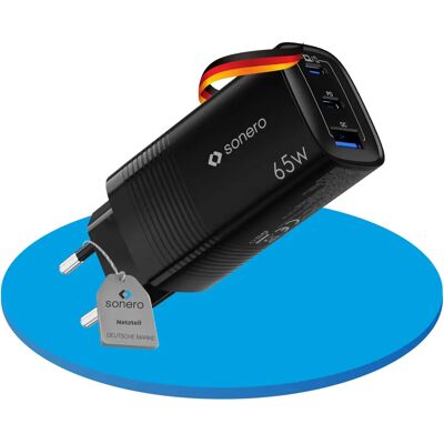 Purelink Sonero SON X-PS130 Caricatore USB - 65W GaN PD 2x USB-C 1x USB-A Purelink Sonero SON X-PS130 Caricatore USB - 65W GaN PD 2x USB-C 1x USB-A