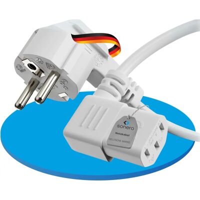 Câble d'alimentation Sonero - Prise de terre IEC C13 90° - Énergie fiable Câble d'alimentation Sonero - Prise de terre IEC C13 90° - Énergie fiable