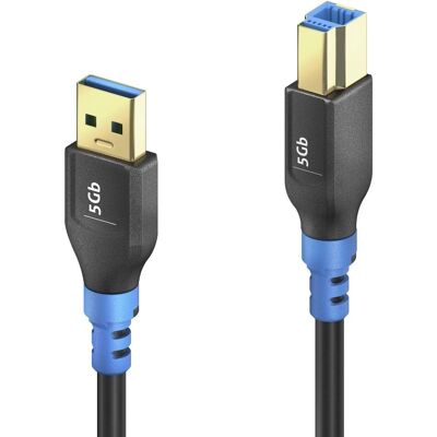 Câble USB PureLink - 1m, USB 3.2 Gen 1, Noir/Bleu - Publicité Câble USB PureLink - 1m, USB 3.2 Gen 1, Noir/Bleu - Publicité