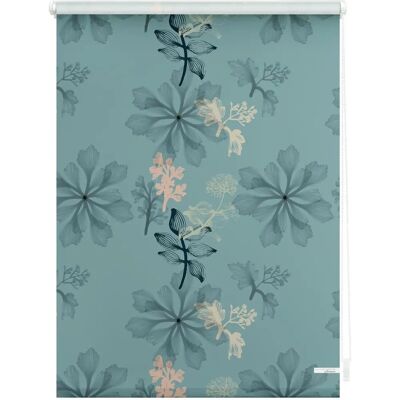 LICHTBLICK ORIGINAL Seitenzugrollo Aqua Floral - Blau, 150cm LICHTBLICK ORIGINAL Seitenzugrollo Aqua Floral - Blau, 150cm